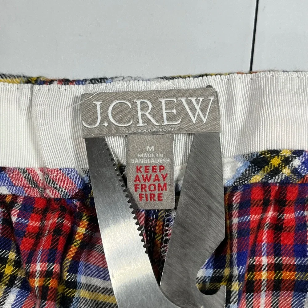 J.Crew Preppy Old Money Holiday Plaid Pajama Set Long Sleeve Top Pants Medium